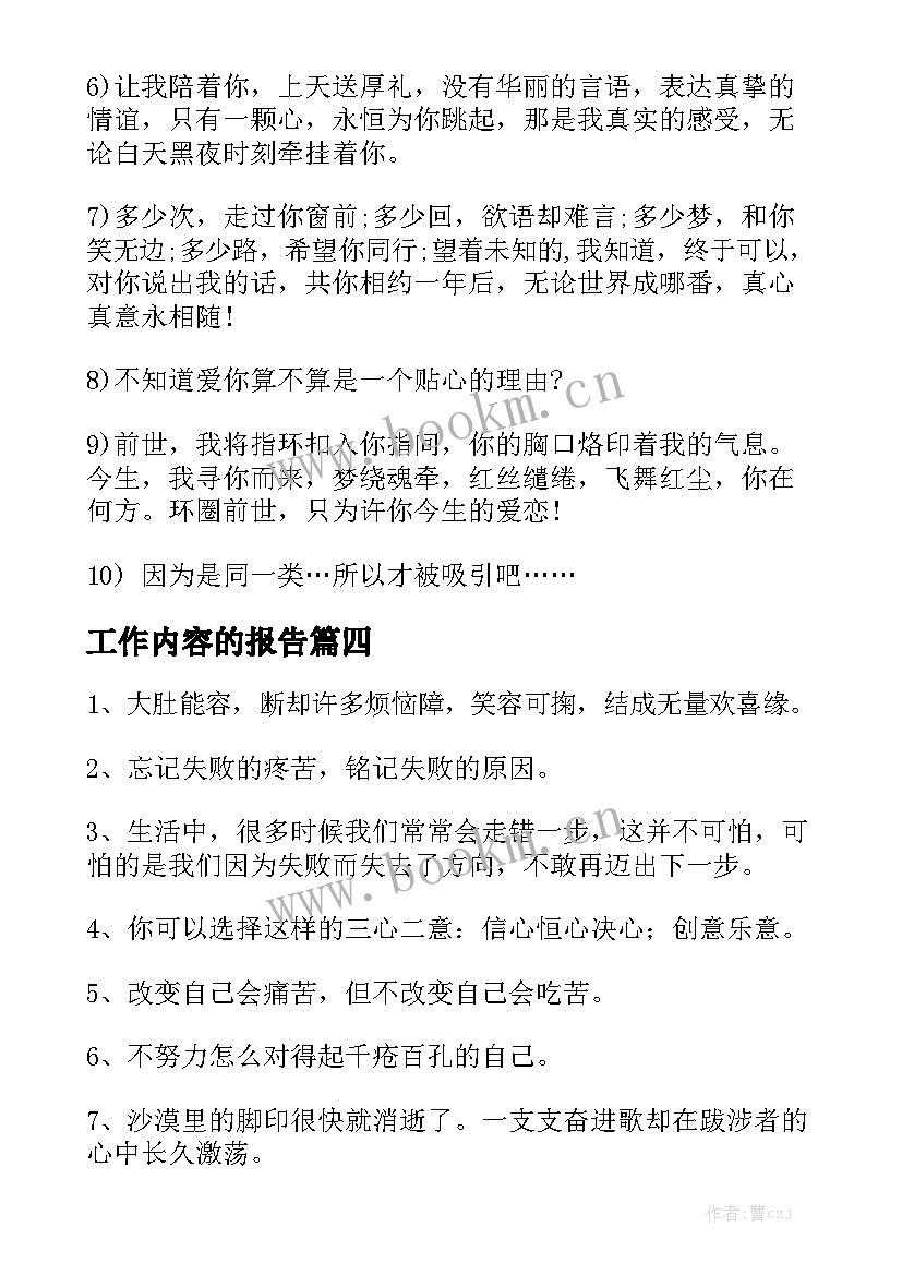 工作内容的报告