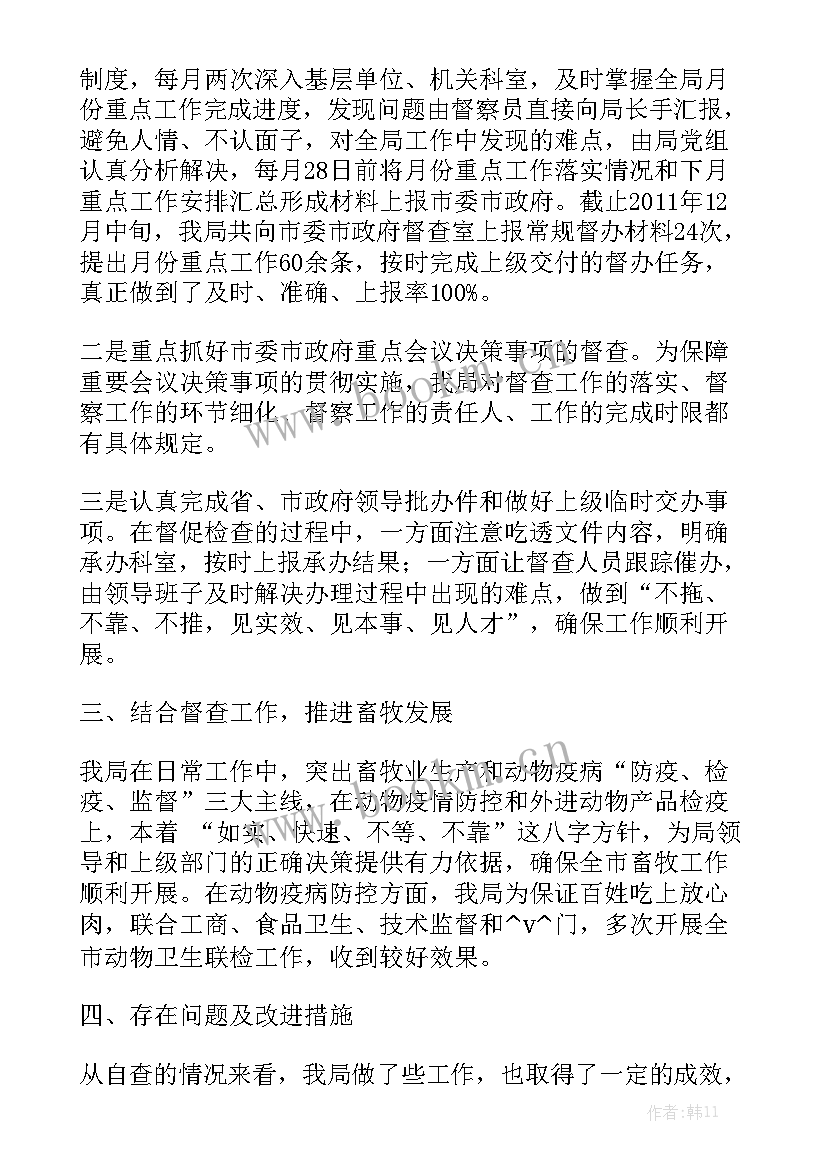 督查落实情况报告