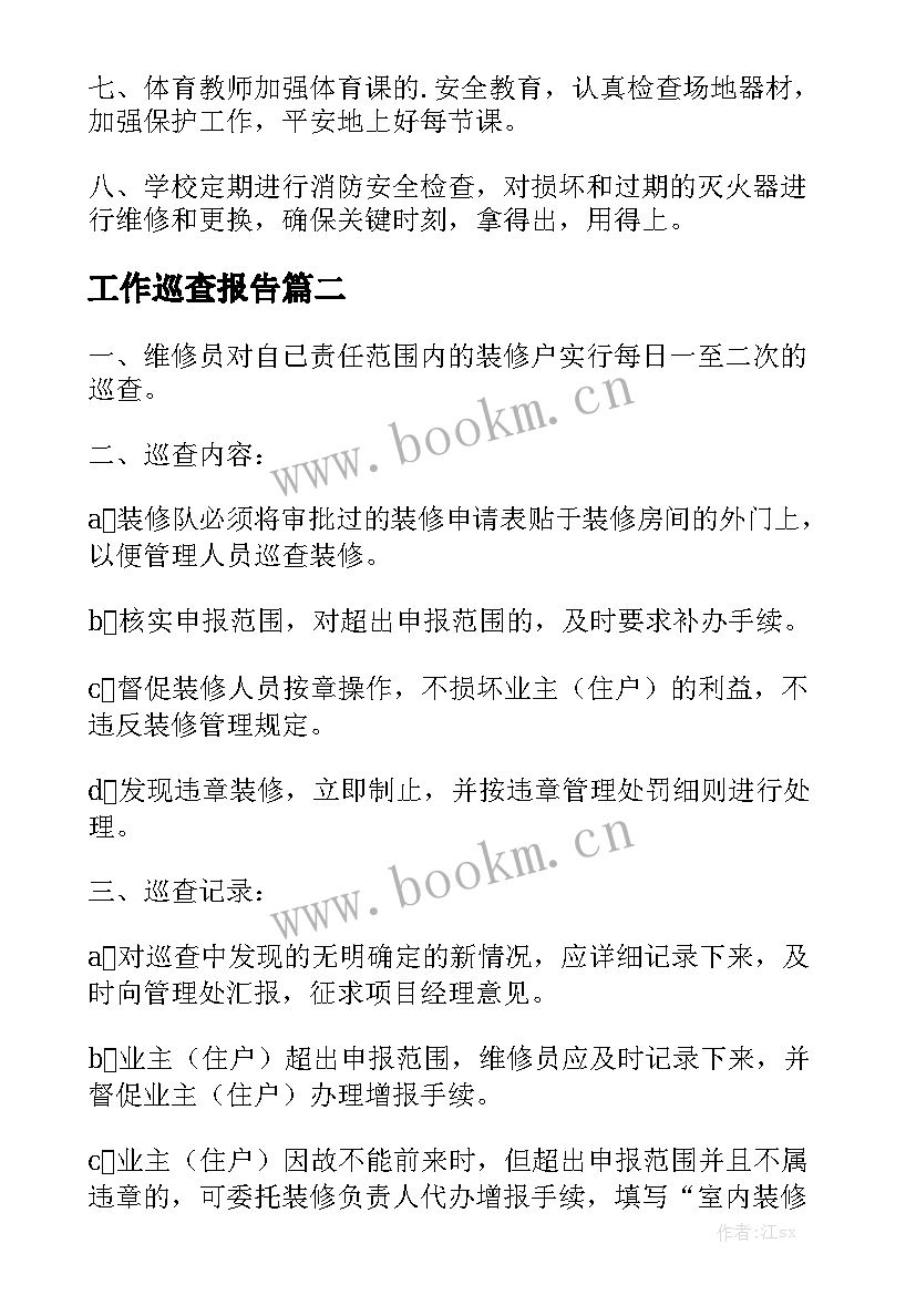 工作巡查报告