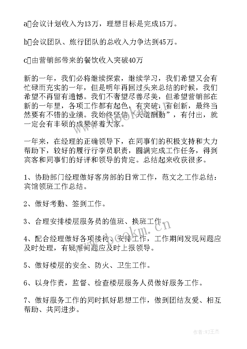 宾馆年终工作总结