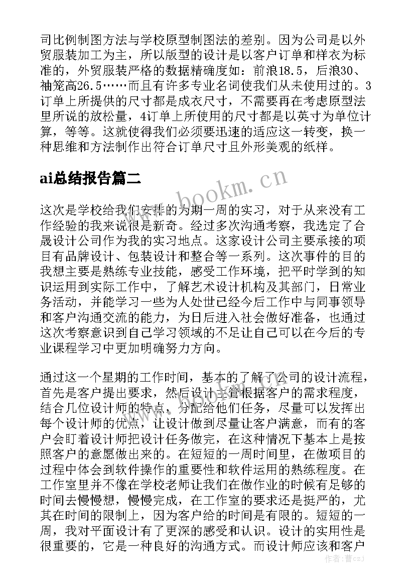 ai总结报告