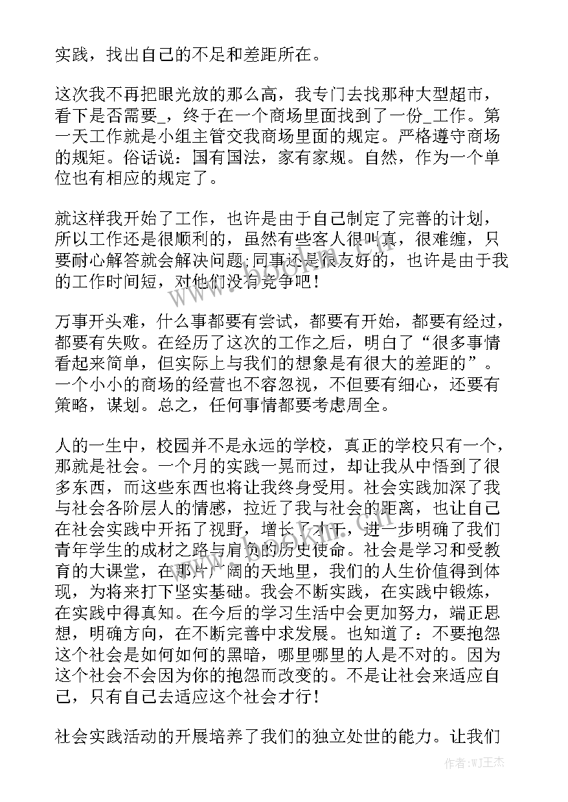 暑期工作计划教师 暑期社会实践学生工作报告