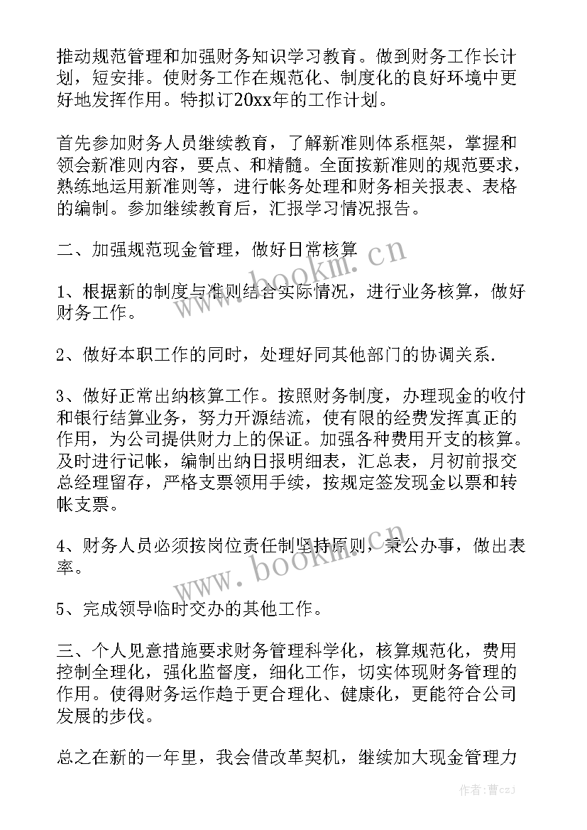 2023年出纳工作计划与总结 出纳工作计划(七篇)