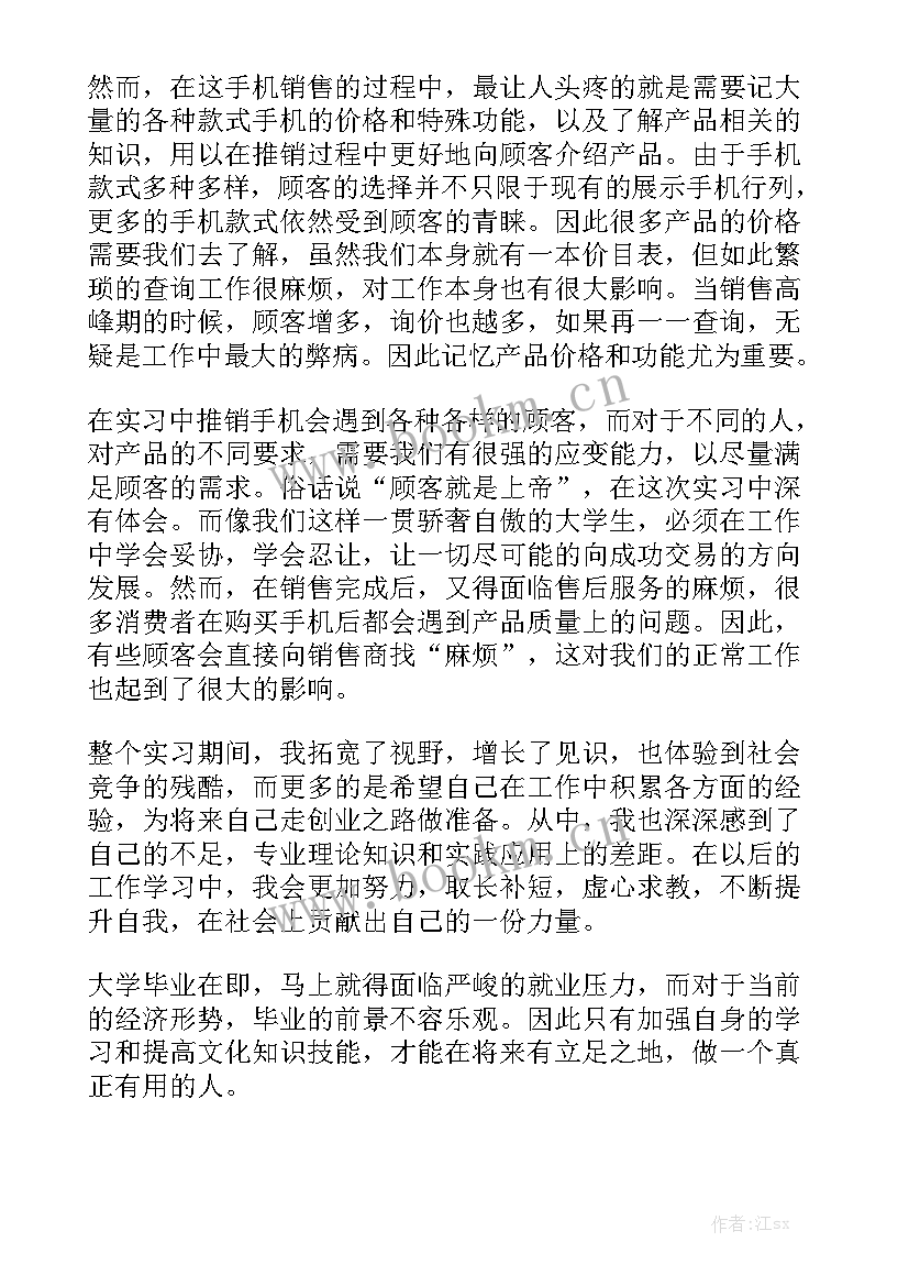 手机销售店长年度总结模板