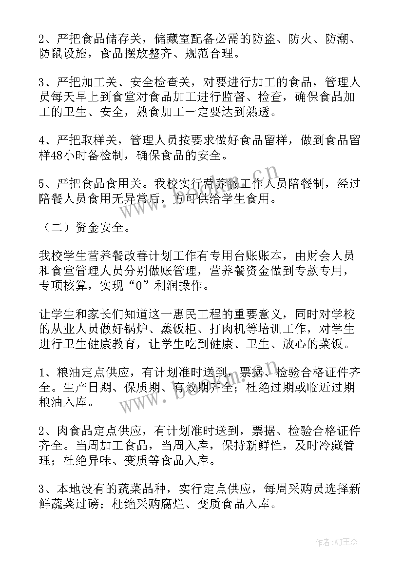 2023年小学营养餐工作计划 小学学生营养餐工作总结模板