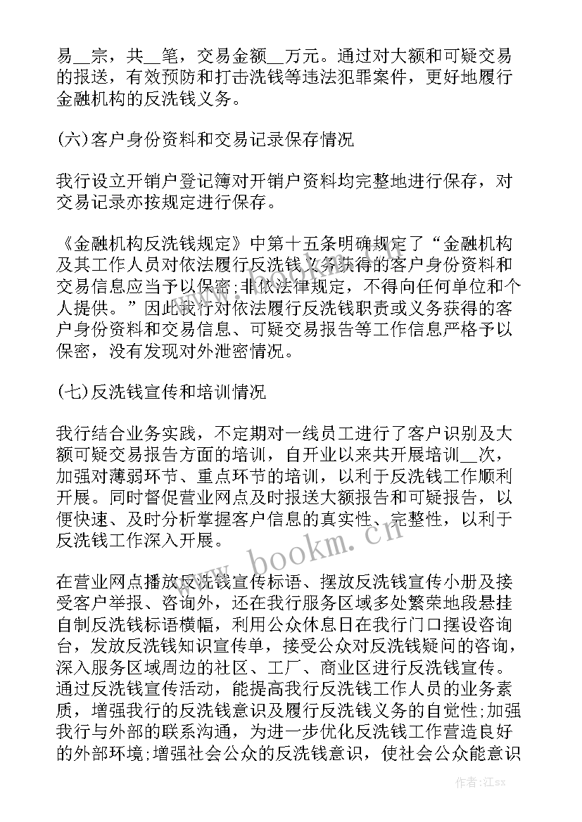 最新反洗钱科技公司 反洗钱工作总结实用