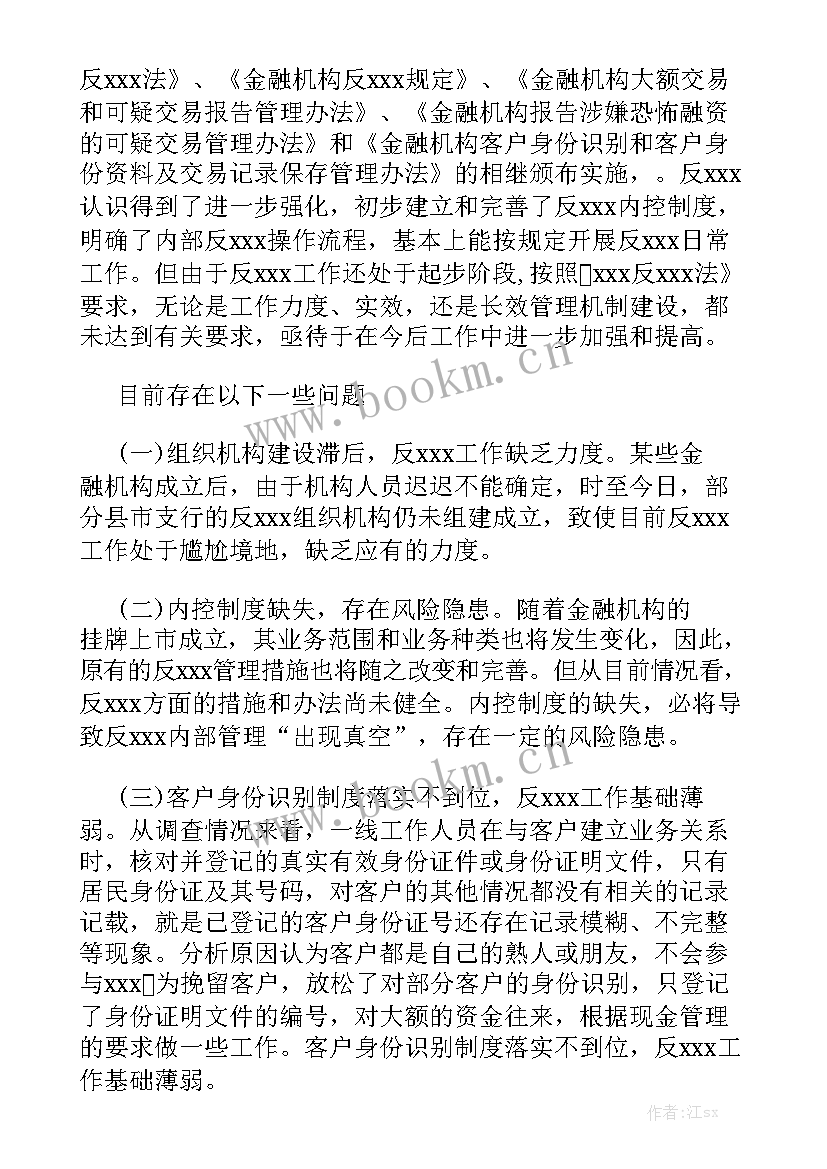 最新反洗钱科技公司 反洗钱工作总结实用