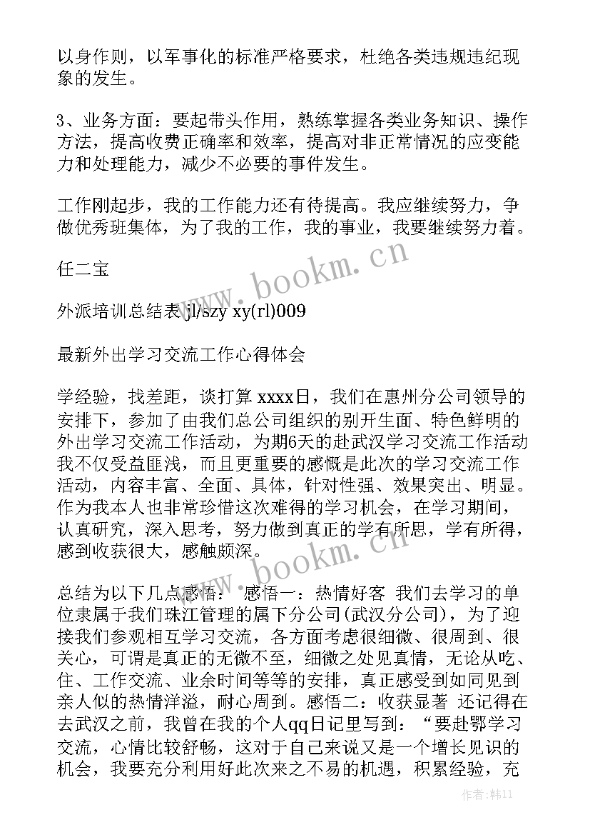 2023年外派工作总结汇报 外派保洁工作总结汇总