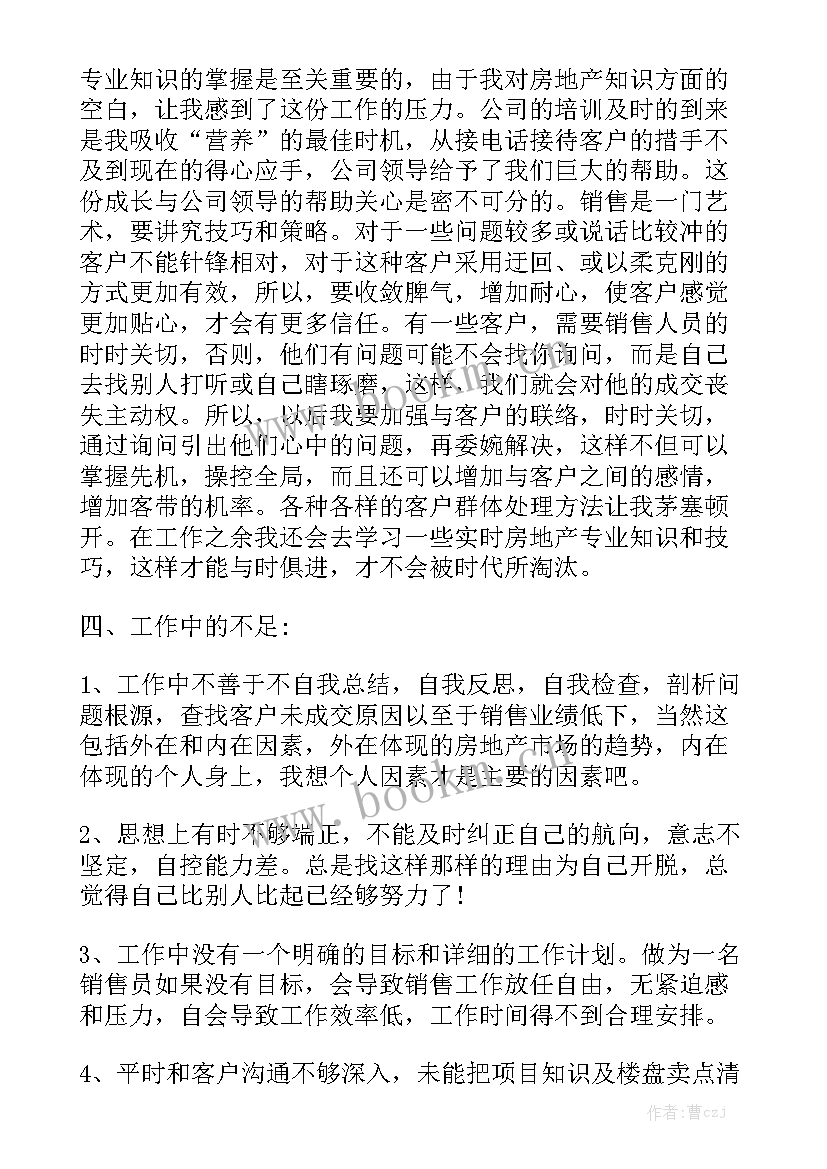 最新置业顾问工作总结 置业顾问个人工作总结报告通用