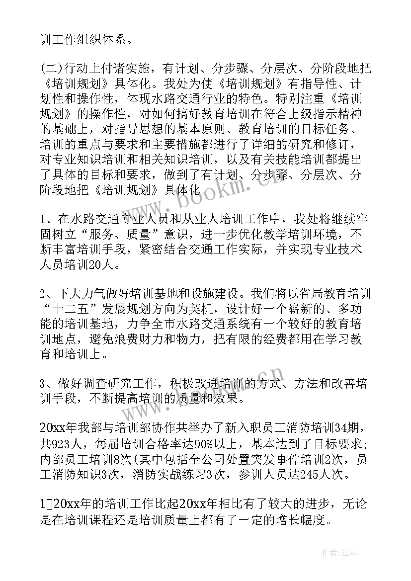 2023年培训工作总结报告优质