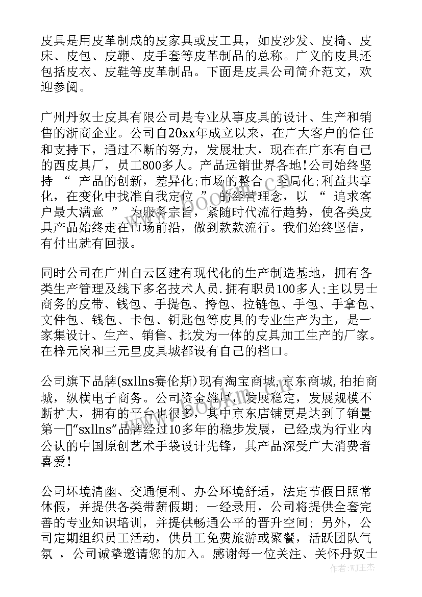 皮具工作总结大全