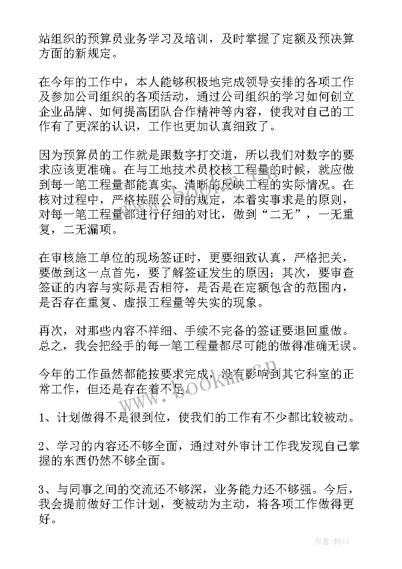 2023年预算工作总结优秀