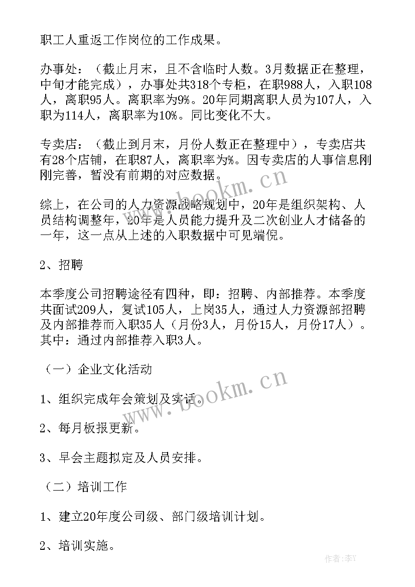 二季度个人工作总结简要 第二季度工作总结优质