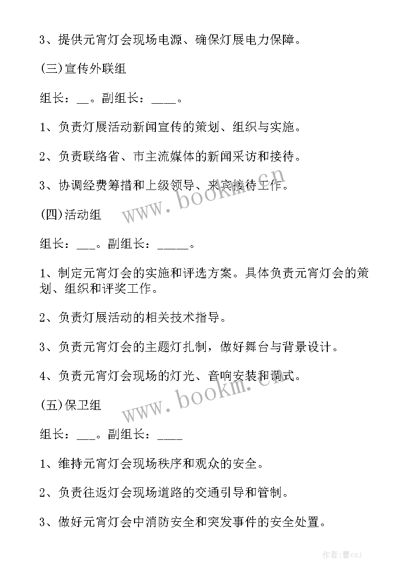 最新举办灯会的总结优质