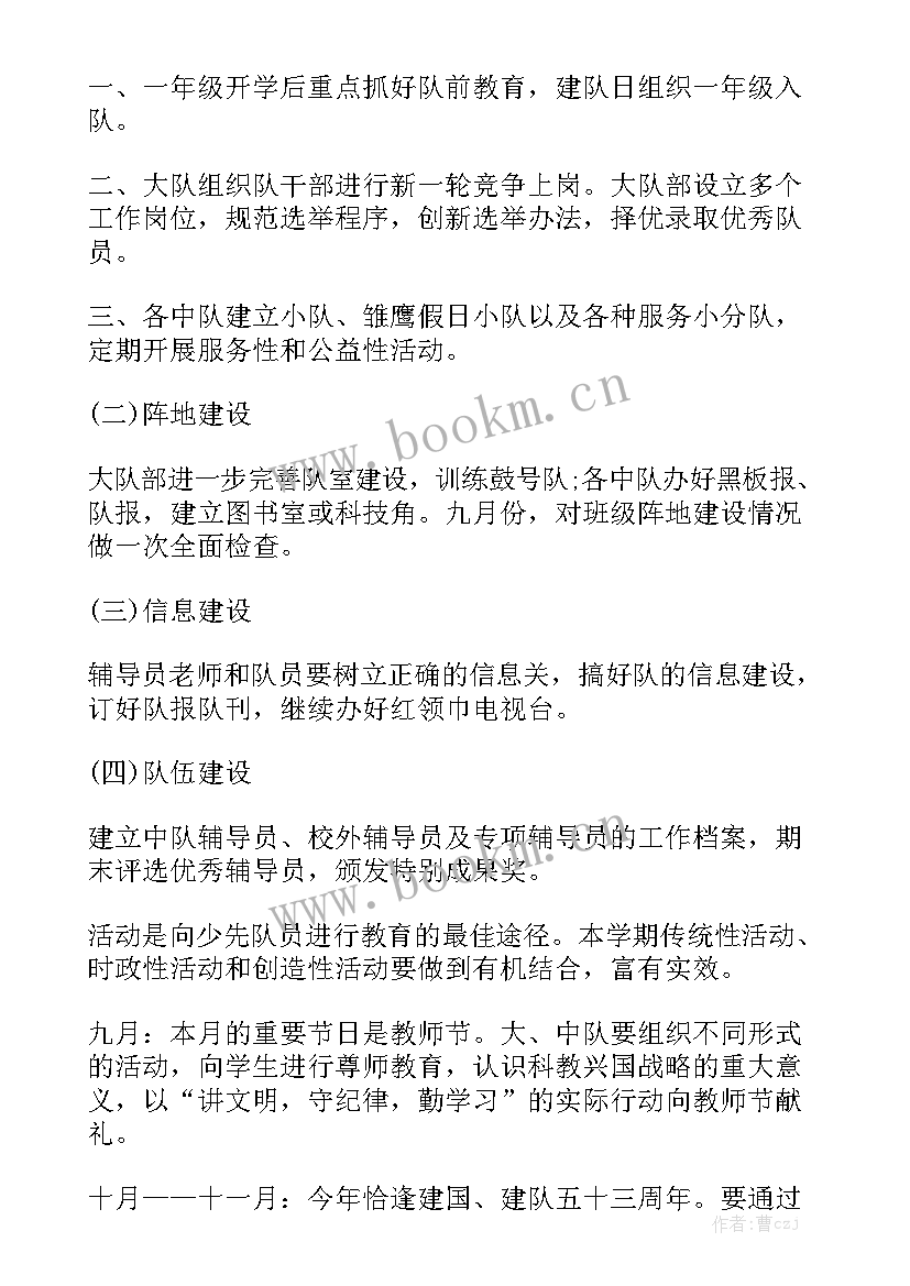 2023年小学辅导员工作总结六年级大全