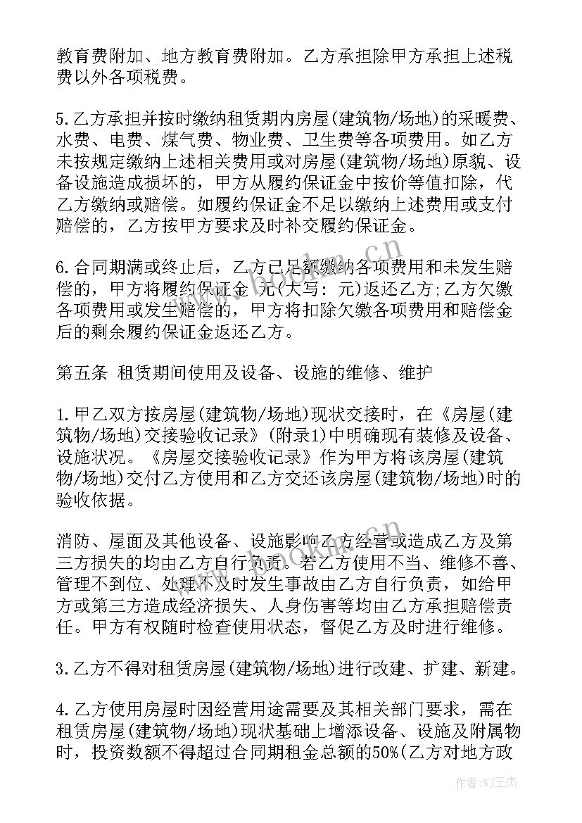 烧烤场地租赁合同 货物场地出租合同优秀