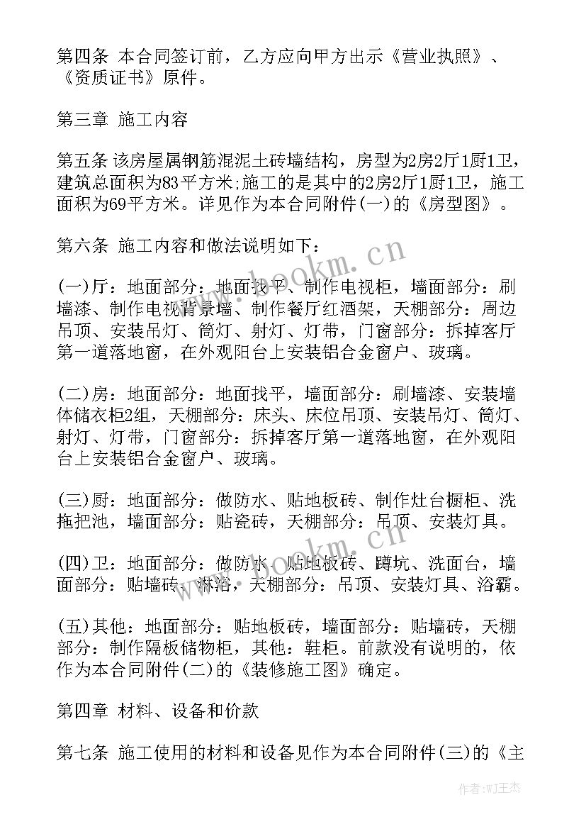 2023年个人厨房装修合同 装修合同(6篇)