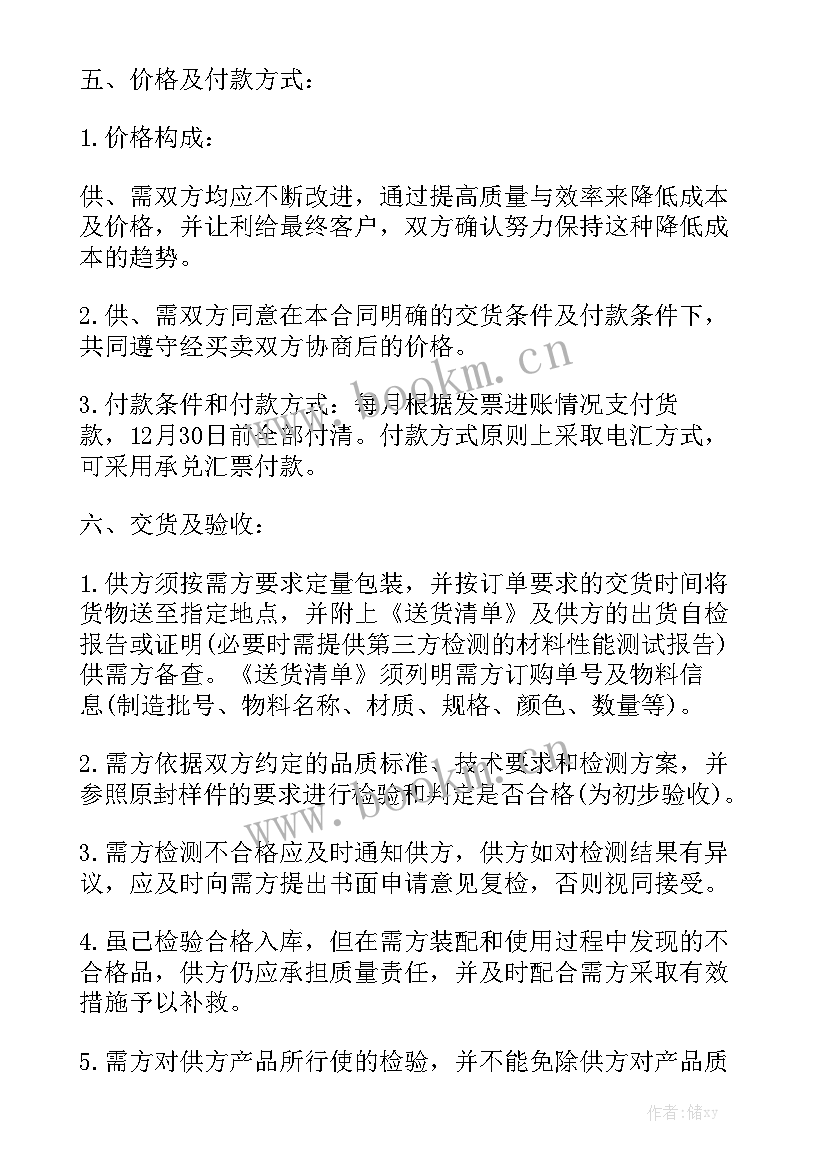 2023年外加工合同签模板