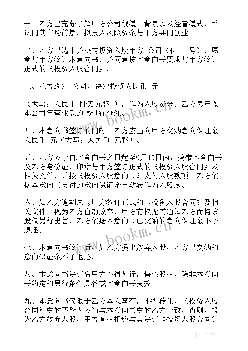 最新理发店入股合同实用