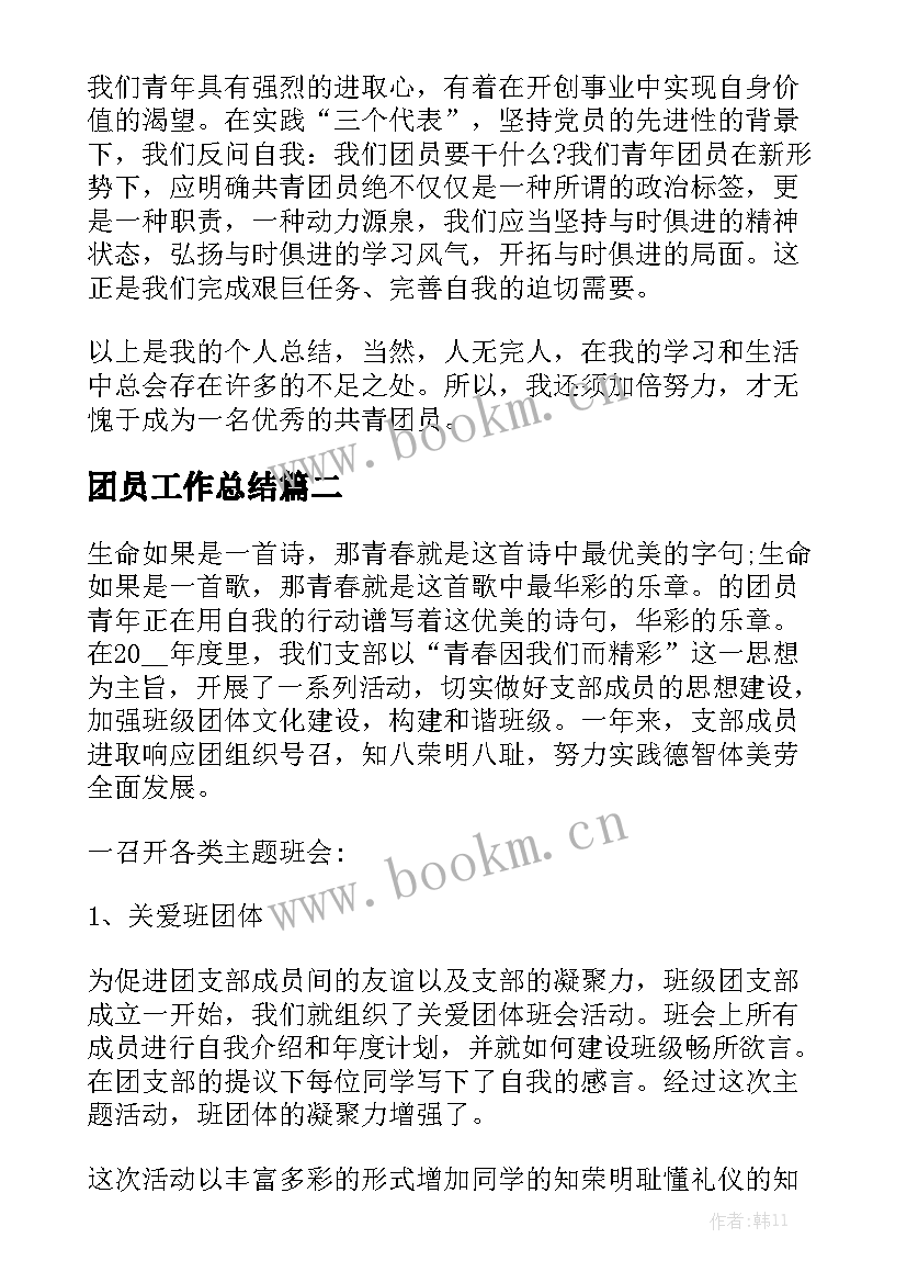 团员工作总结