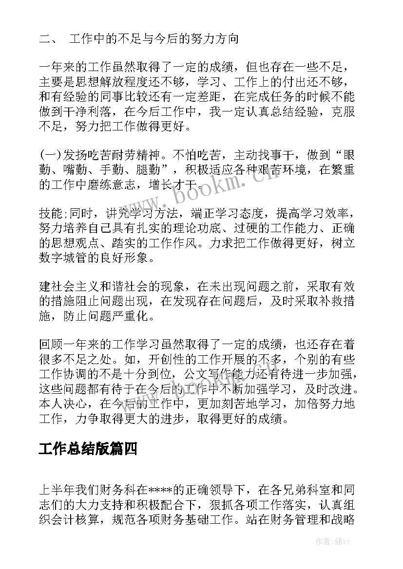 工作总结版