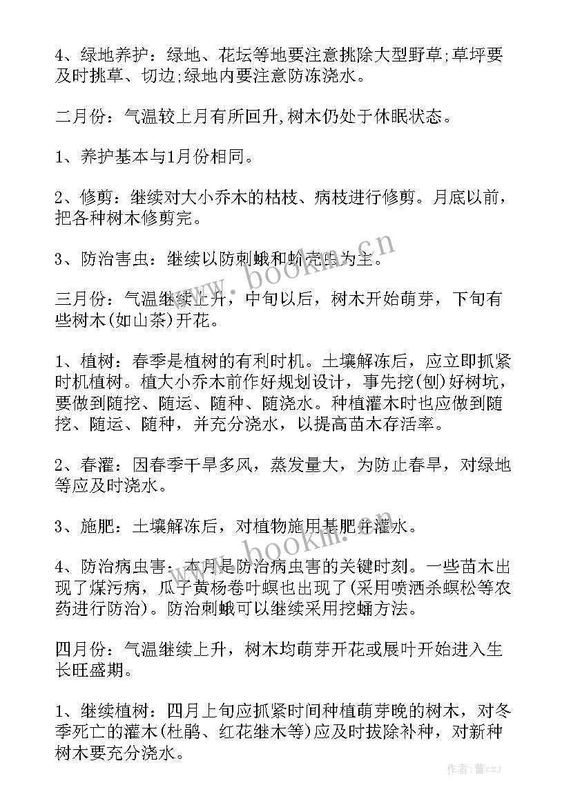 绿化工程养护合同大全