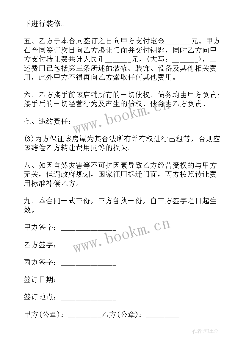 合租门面合同 门面房屋租赁合同常用版实用