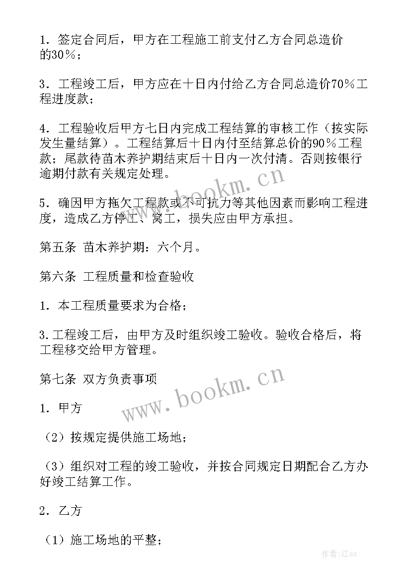 2023年绿化劳务分包合同 绿化工程合同实用