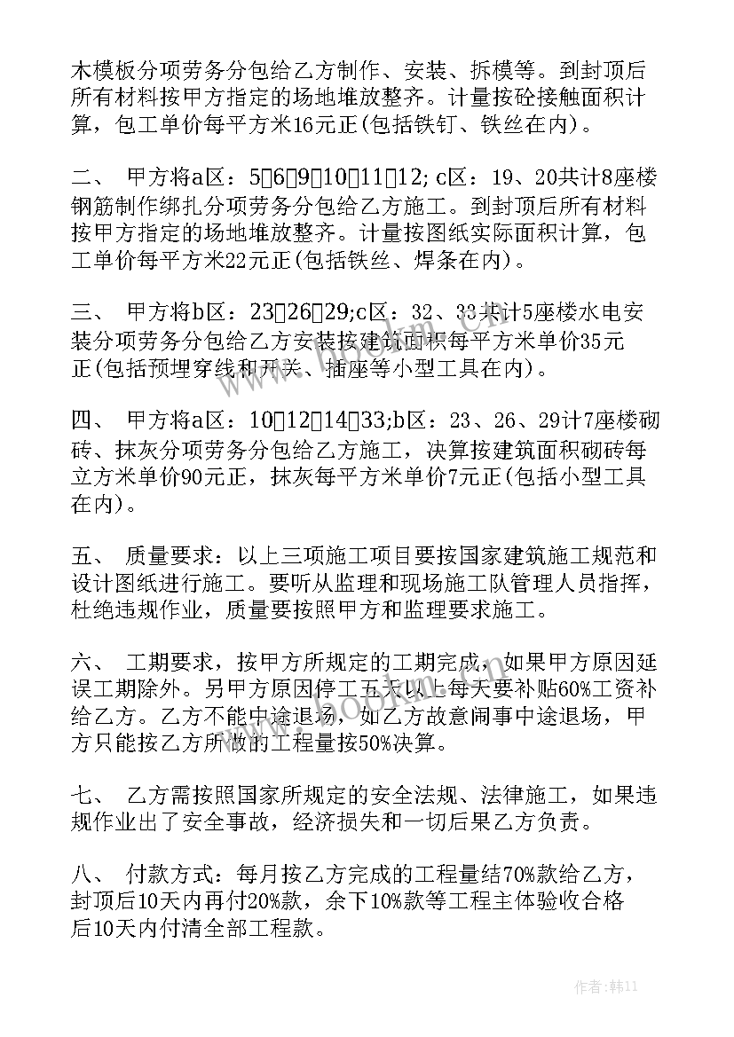 绿化劳务分包合同 劳务分包合同(九篇)