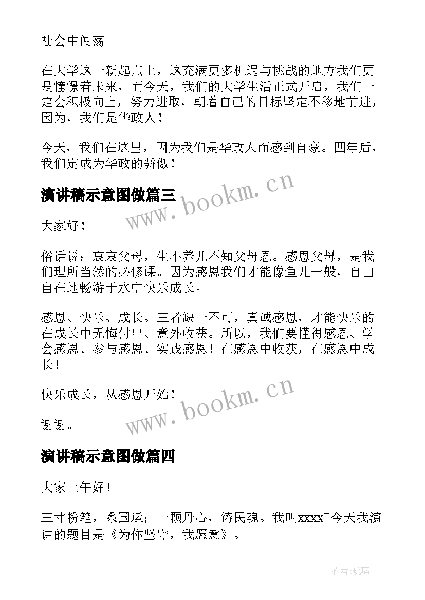 2023年演讲稿示意图做(汇总5篇)