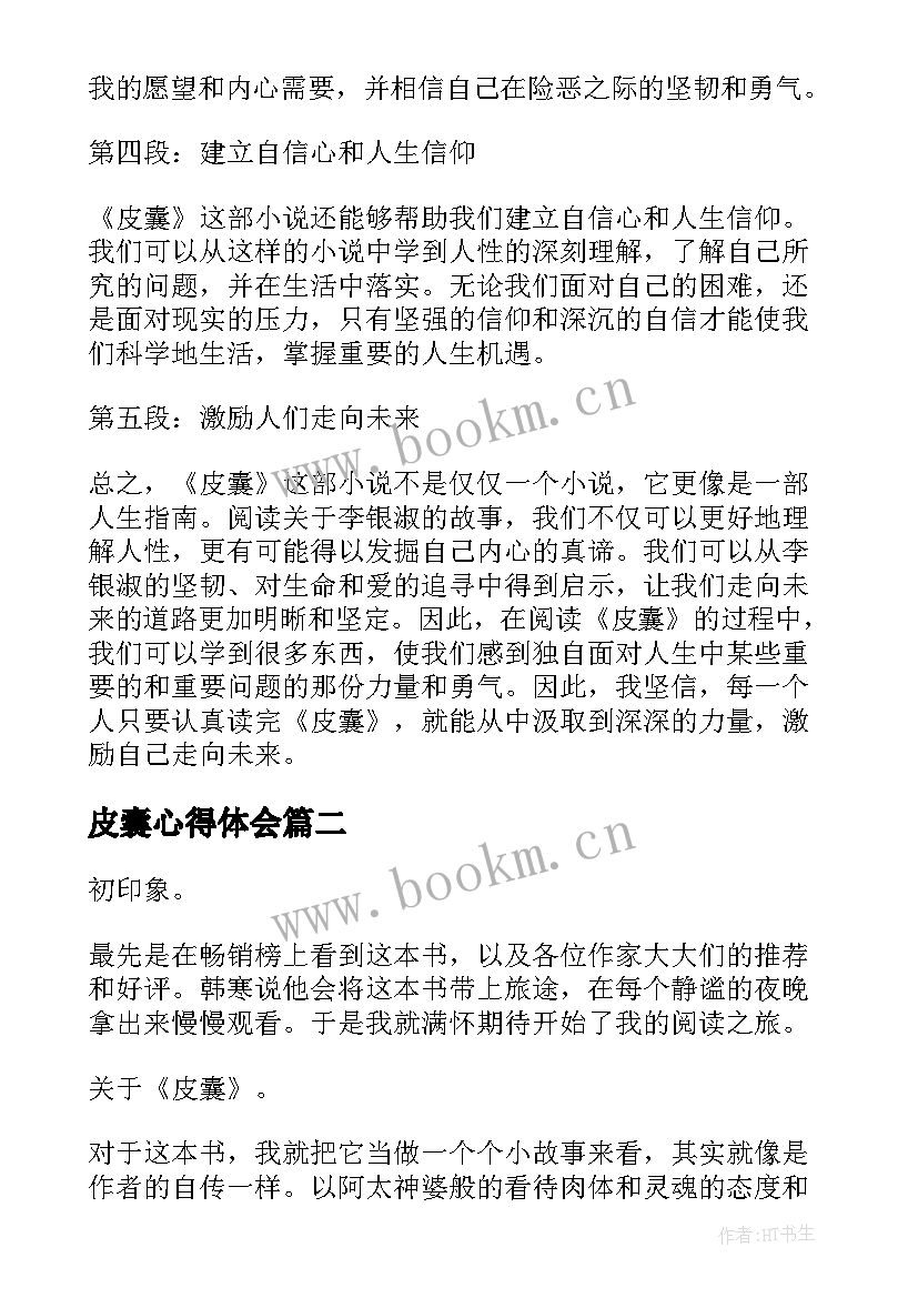 2023年皮囊心得体会(通用5篇)