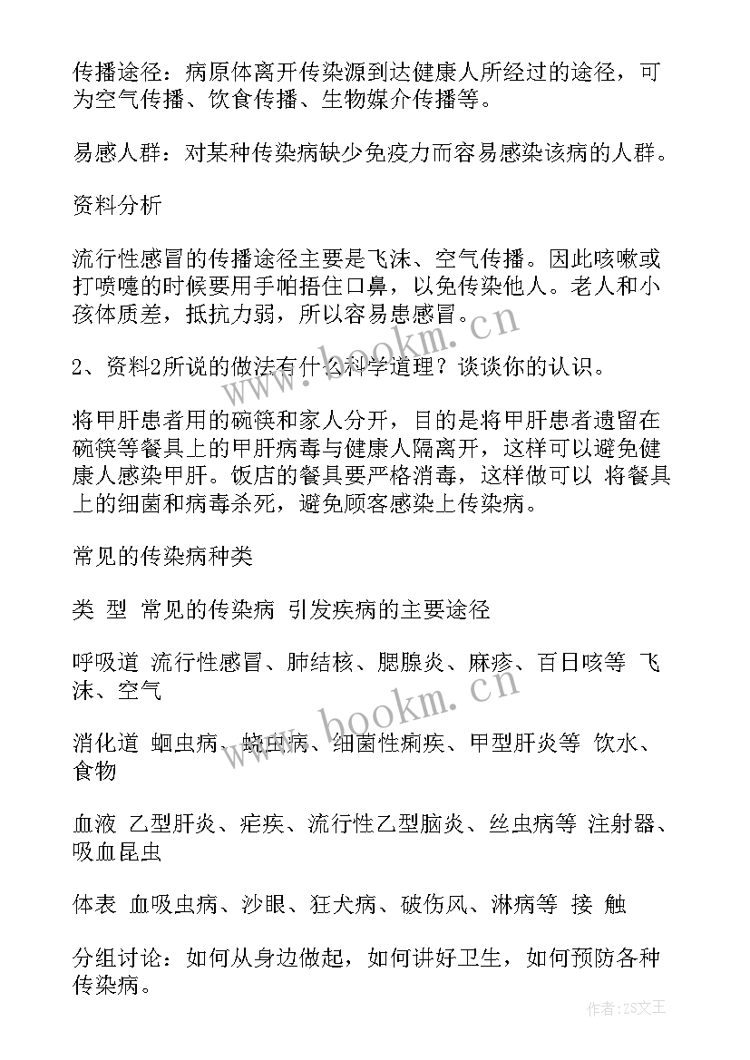 初中预防传染病班会内容 传染病的预防班会教案(模板10篇)