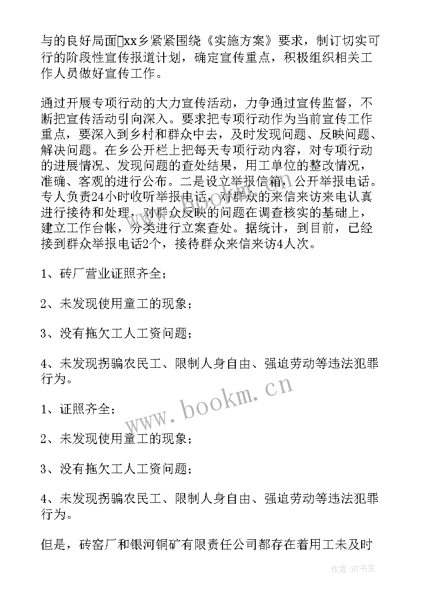 财务专项行动工作报告总结 专项行动工作总结(优质9篇)