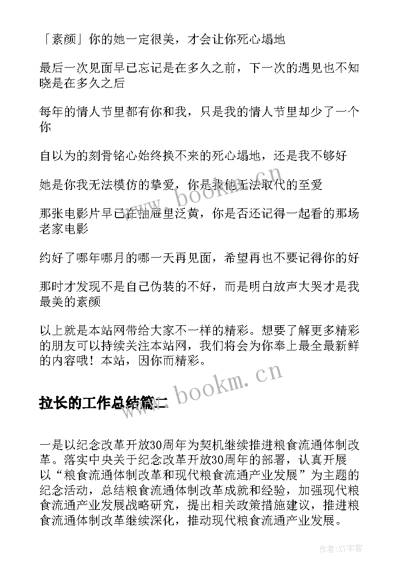 2023年拉长的工作总结(优质5篇)