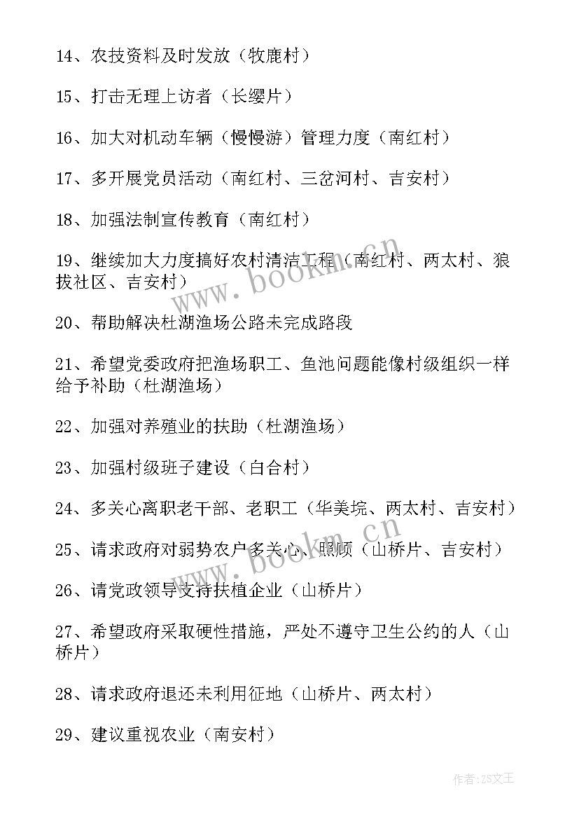 工作报告建议征集报告 对政府工作报告建议(优秀5篇)