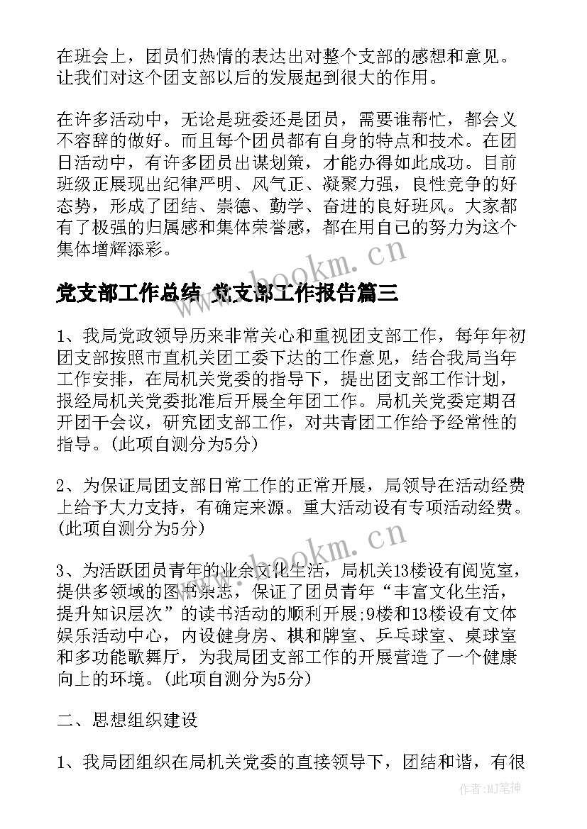 党支部工作总结 党支部工作报告(优秀7篇)