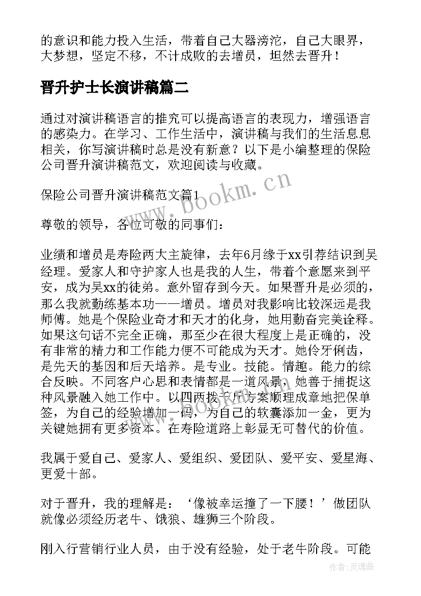 2023年晋升护士长演讲稿(精选8篇)