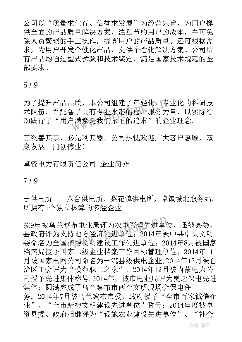 电力安装公司年度报告标题(模板5篇)