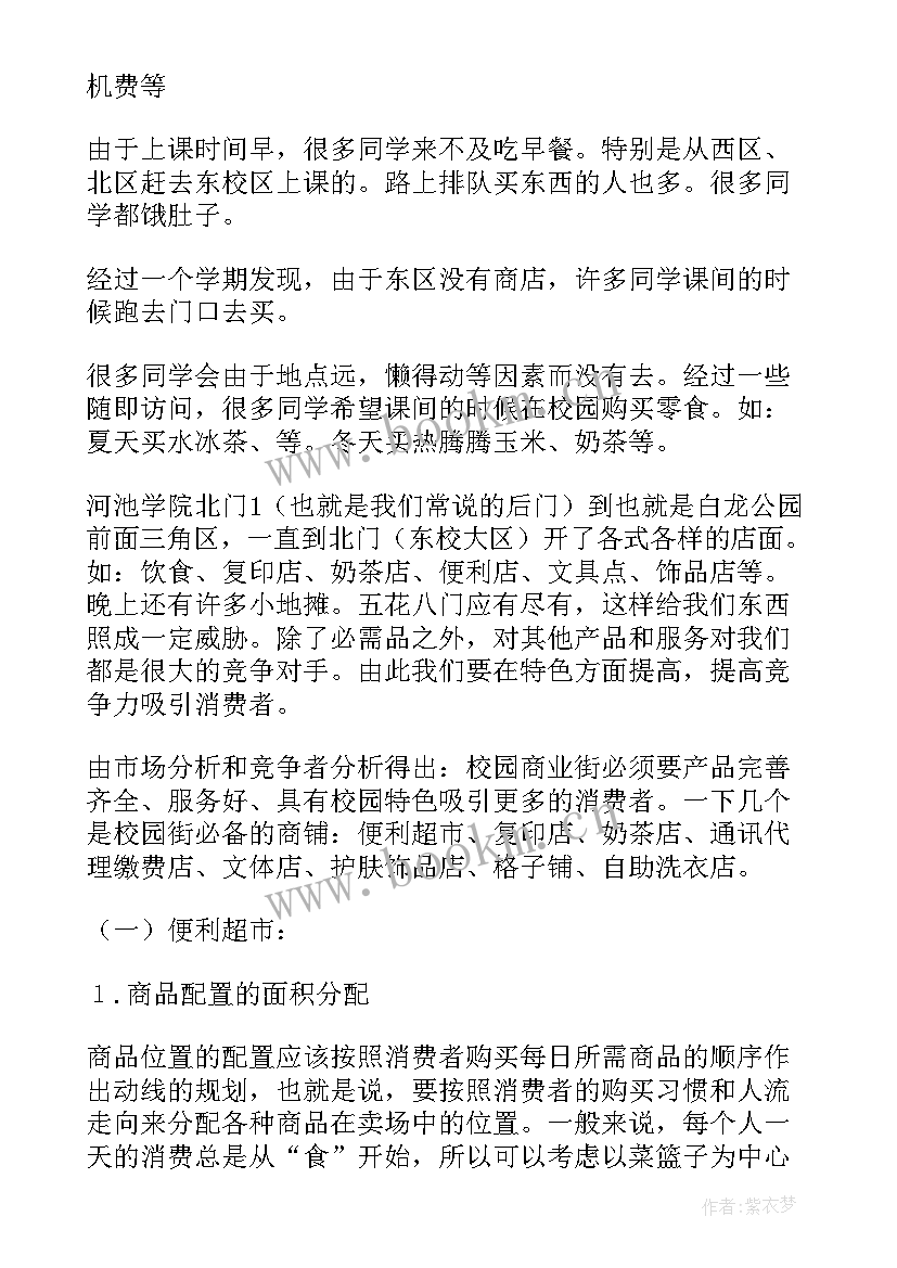 最新商业工作计划 商业街商业策划书(模板5篇)