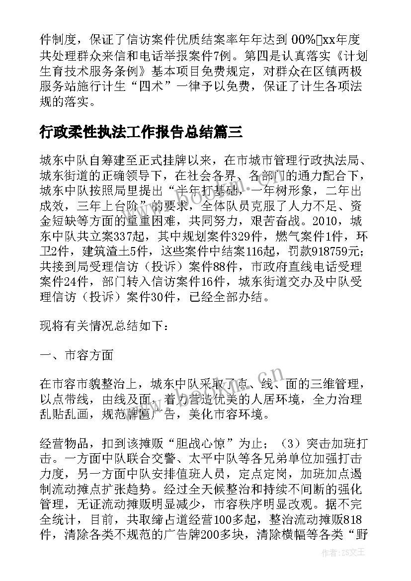 2023年行政柔性执法工作报告总结(精选7篇)