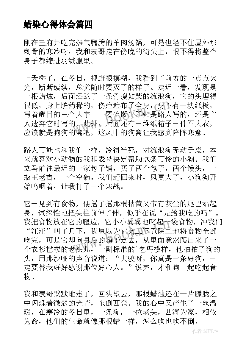 2023年蜡染心得体会(实用10篇)