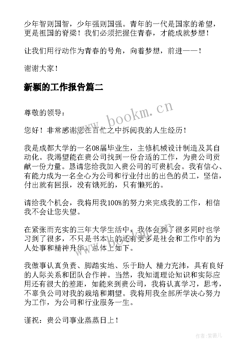 2023年新颖的工作报告 新颖的演讲稿(通用5篇)