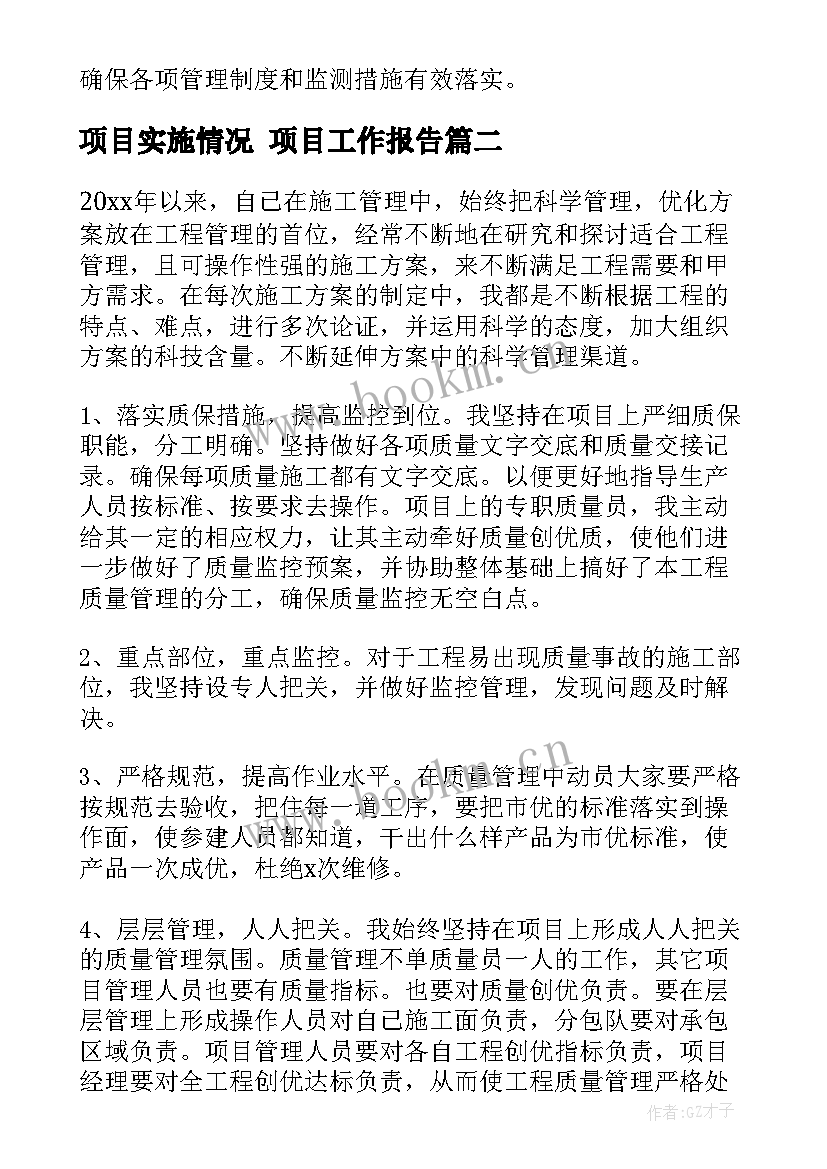 2023年项目实施情况 项目工作报告(大全5篇)