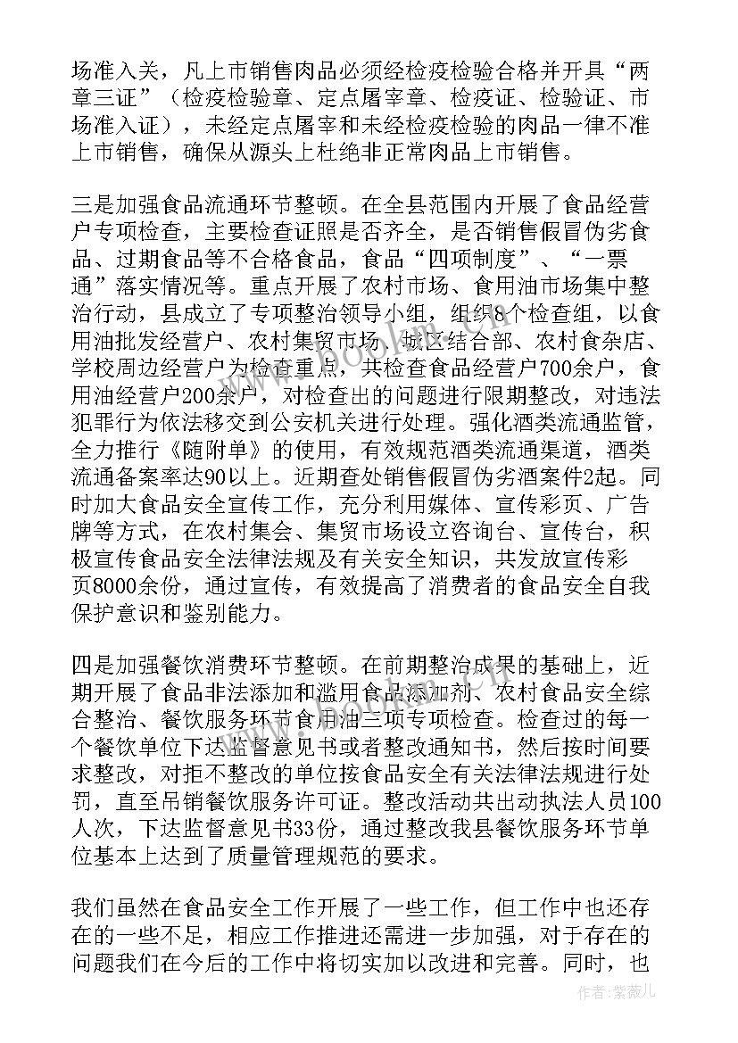 食品风险监测工作报告(优秀8篇)