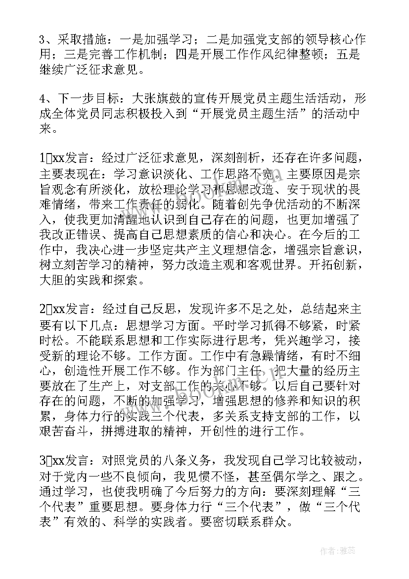 最新审议年度工作报告会议记录 度组织生活会会议记录(大全8篇)