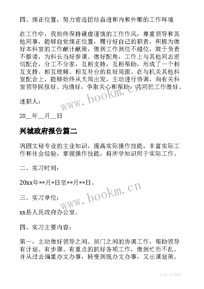 兴城政府报告 政府述职报告(实用7篇)