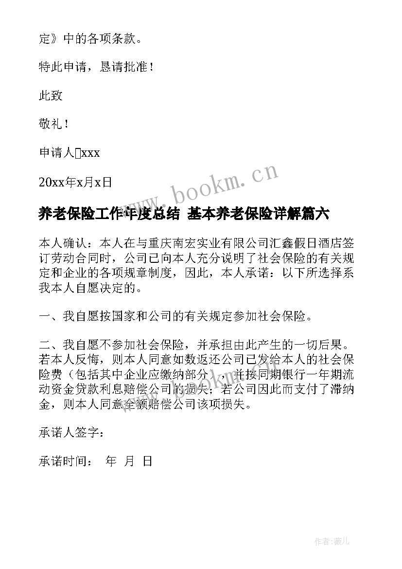 养老保险工作年度总结 基本养老保险详解(模板6篇)