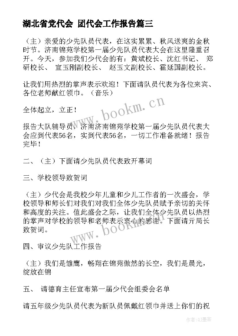 2023年湖北省党代会 团代会工作报告(通用5篇)