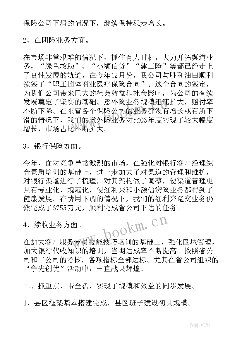 2023年保险代理公司总结报告(通用10篇)