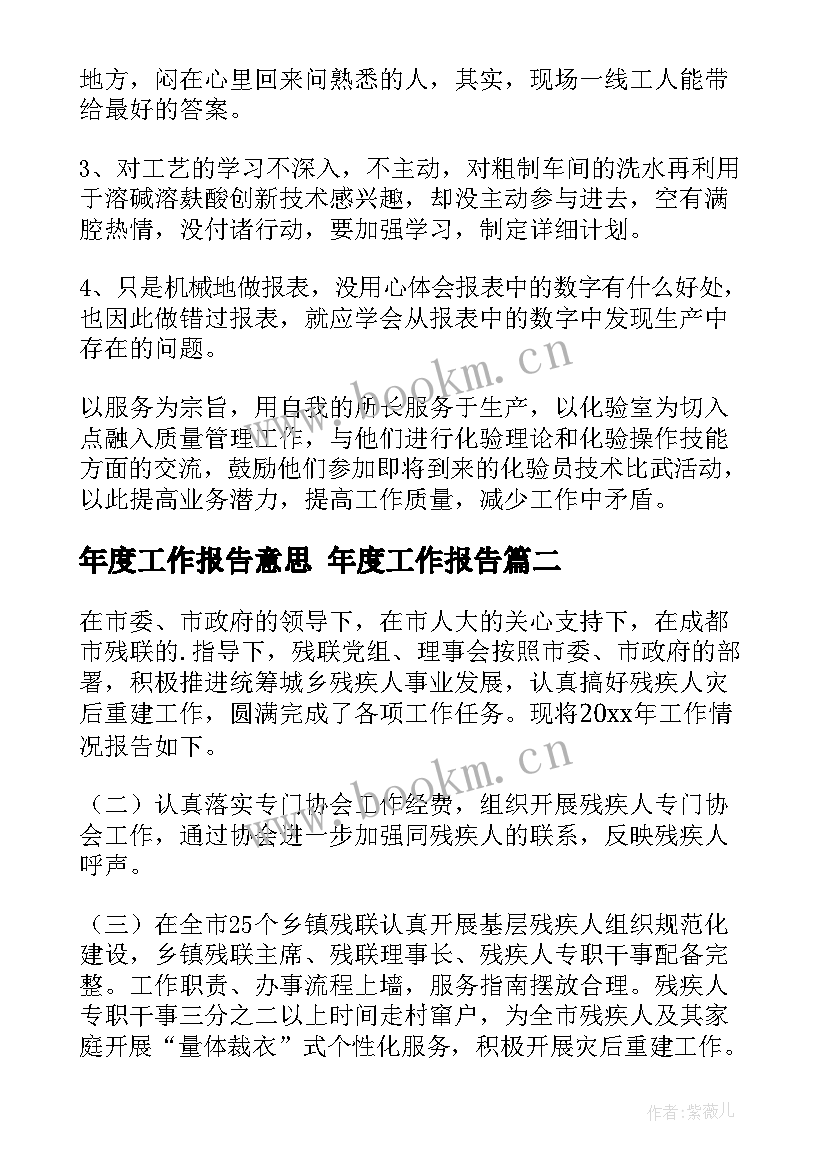 2023年年度工作报告意思 年度工作报告(模板10篇)